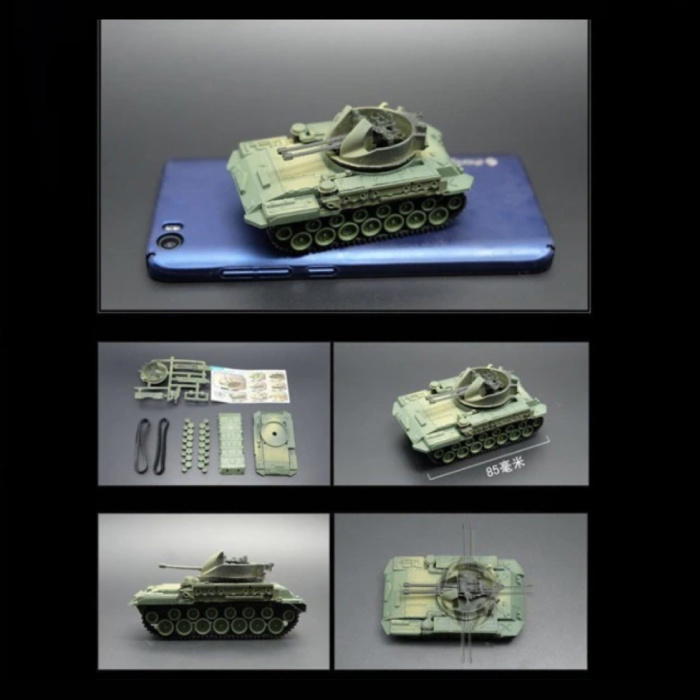 M42 Duster Build Kit Model w skali 1:72-amerykański czołg plastikowy Hobby Model DIY