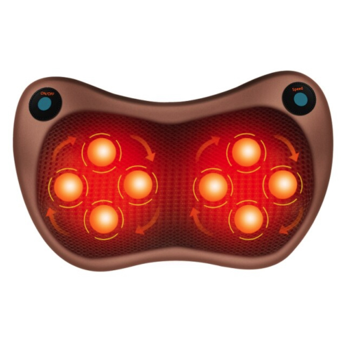 Electric Massage Pillow Device - Shoulder Neck Body Infrared Heating - Sport and Relax