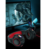 Bluedio D5 Gaming Headset 3.5mm AUX Connection - Comfortable Headphones with Microphone Red