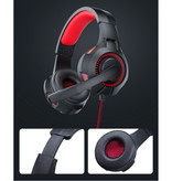 Bluedio D5 Gaming Headset 3,5 mm AUX-Anschluss - Komfortabler Kopfhörer mit Mikrofon Rot