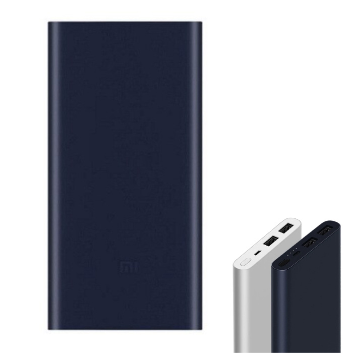 Mi Powerbank 2 - 10,000mAh with 2 Charging Ports - LED Battery Status External Emergency Battery Battery Charger Charger Blue