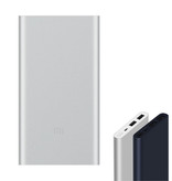 Xiaomi Mi Powerbank 2 - 10 000 mAh avec 2 ports de charge - État de la batterie LED Chargeur de batterie de secours externe Chargeur de batterie Argent