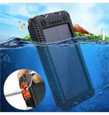 Stuff Certified® Solar Power Bank with 2 Ports 80.000mAh - Built-in Flashlight and Cigarette Lighter - External Emergency Battery Battery Charger Charger Sun Green