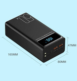 ASOMETECH Banque d'alimentation 50X avec 4 ports de sortie/3 d'entrée 50 000 mAh - Lampe de poche intégrée - Chargeur de batterie de secours externe Noir