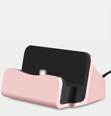 GEUMXL Supporto per caricabatterie da 5 W per Micro-USB - Supporto per telefono a ricarica rapida rosa