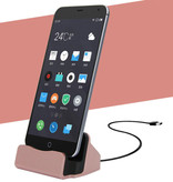 GEUMXL 5W Ladestation für iPhone Lightning 8-Pin - Handyhalter Schnellladung Rosa