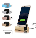 GEUMXL 5W Charger Stand for iPhone Lightning 8-pin - Phone Holder Fast Charging Gold