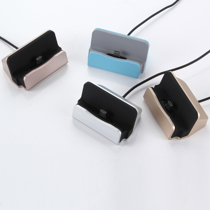 GEUMXL 5W Oplader Standaard voor Micro-USB - Telefoon Houder Fast Charging Goud