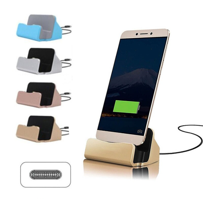 GEUMXL 5W Oplader Standaard voor Micro-USB - Telefoon Houder Fast Charging Goud
