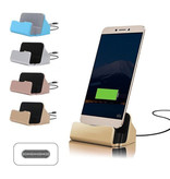 GEUMXL 5W Charger Stand for USB-C - Phone Holder Fast Charging Gold