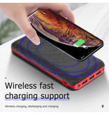 Allpowers Qi Wireless Solar Power Bank z 3 portami 80.000mAh - Wbudowana latarka - Zewnętrzna ładowarka akumulatorów awaryjnych Ładowarka Sun Red