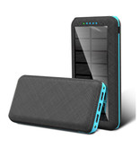 Allpowers Qi Wireless Solar Power Bank con 3 puertos 80.000mAh - Linterna incorporada - Cargador de batería de emergencia externo Cargador Sun Blue