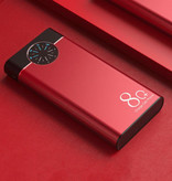 Allpowers Power Bank da 80.000 mAh con 2 uscite/2 porte di ingresso - Torcia incorporata - Caricabatteria esterno per batteria di emergenza Caricabatterie Rosso