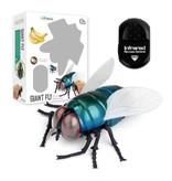 Stuff Certified® Huis Vlieg met IR Afstandsbediening - RC Speelgoed Bestuurbaar Robot Insect Blauw