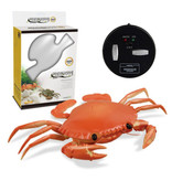 Stuff Certified® Robot Crabe avec Télécommande IR - Jouet RC Contrôlable Animal Orange