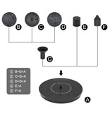 Stuff Certified® Solarbrunnen mit Solarenergie - Pumpe für Vogelbad/Teich/Garten/Schwimmbad 6 Aufsätze und Sprühkombinationen