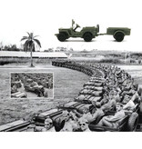 GSF 1:72 Willys MB Jeep Construction Kit - US Army Wagon plastica hobby modello fai da te verde