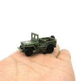 GSF Kit de construction Willys MB Jeep 1:72 - US Army Wagon Plastic Hobby DIY Model Brown