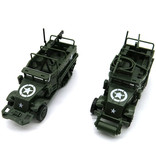 GSF 1:72 M3A1 Half-Track Jeep Bouwkit - Amerikaanse Leger Wagen Plastic Hobby Doe-het-zelf Model Groen