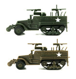 GSF 1:72 M3A1 Half-Track Jeep Construction Kit - US Army Wagon Plastic Hobby DIY Model Green