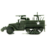 GSF Kit di costruzione per jeep semicingolato M3A1 1:72 - Modello fai da te in plastica per carro armato dell'esercito americano verde