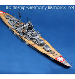 Magic Power Hobby 1:700 Scale Bismarck Battleship - Construction Kit Plastic German Ship Boat Hobby DIY Model 05711