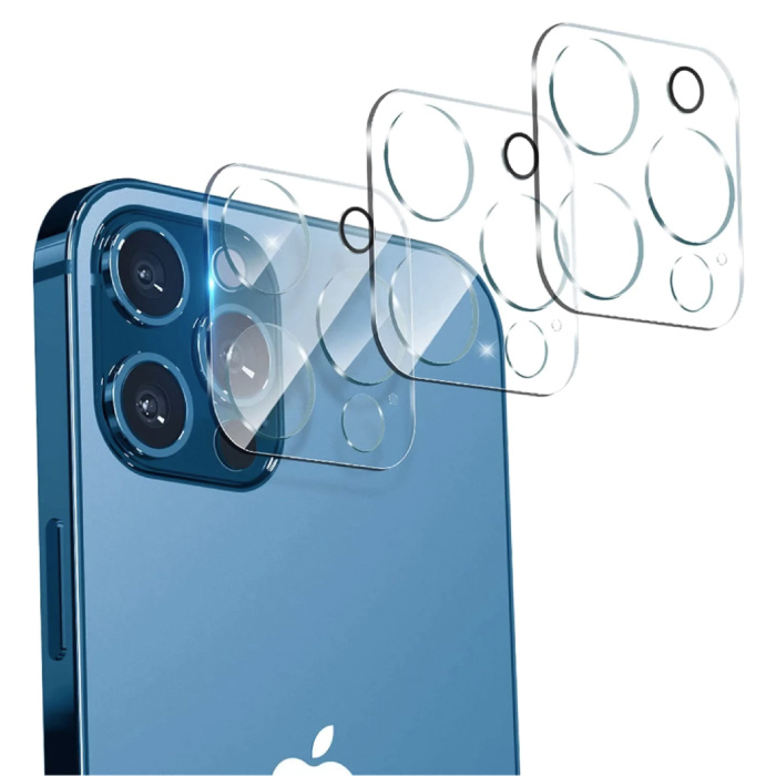 Pack de 3 étuis pour objectif d'appareil photo en verre trempé pour iPhone 13 - Protection antichoc