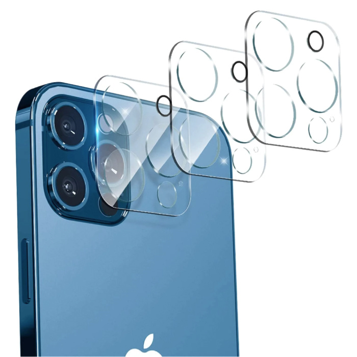 Paquete de 3 fundas para lentes de cámara de vidrio templado para iPhone 13 Pro - Funda protectora a prueba de golpes