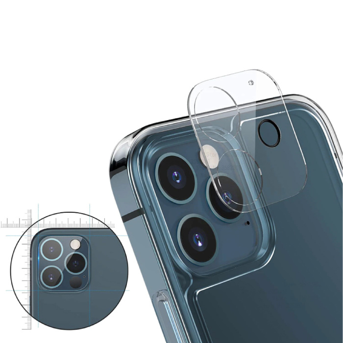  QHOHQ [Paquete de 3] Protector de lente de cámara de vidrio  templado para iPhone 13 Pro de 6.1 pulgadas y iPhone 13 Pro Max de 6.7  pulgadas, dureza 9H, Ultra HD