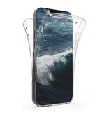 Stuff Certified® Coque en silicone TPU transparente à 360 ° pour iPhone 13 + Protecteur d'écran PET