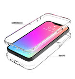 Stuff Certified® Funda de silicona TPU transparente 360 ° de cuerpo completo para iPhone 13 + protector de pantalla PET