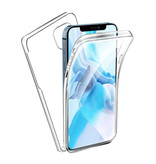 Stuff Certified® Coque en silicone TPU transparente à 360 ° pour iPhone 13 + Protecteur d'écran PET