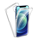 Stuff Certified® Custodia in silicone TPU trasparente per iPhone 13 Mini Full Body 360° + proteggi schermo in PET