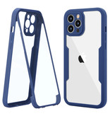 Stuff Certified® iPhone 13 Mini 360° Full Cover - Coque Intégrale + Protecteur d'écran Bleu