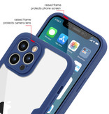Stuff Certified® iPhone 13 Pro Max 360° Full Cover - Full Body Case Cover + Screen Protector Blue