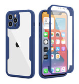 Stuff Certified® iPhone 13 Pro Max 360° Full Cover - Full Body Case Cover + Screen Protector Blu