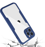 Stuff Certified® Carcasa Completa 360 ° para iPhone 13 Pro Max - Carcasa de Cuerpo Entero + Protector de Pantalla Azul