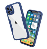 Stuff Certified® iPhone 13 Pro Max 360° Full Cover - Full Body Case Cover + Screen Protector Blue