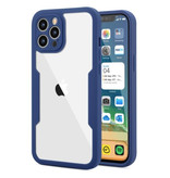 Stuff Certified® iPhone 13 360° Full Cover - Full Body Case Case + Screen Protector Blue