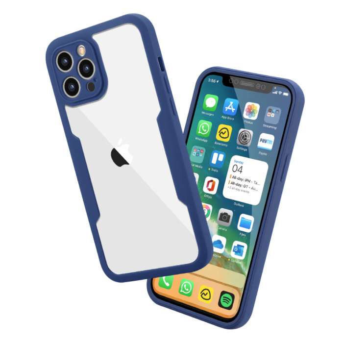 Stuff Certified® iPhone 13 Pro Max 360° Full Cover - Pełne etui + folia ochronna na ekran - różowe