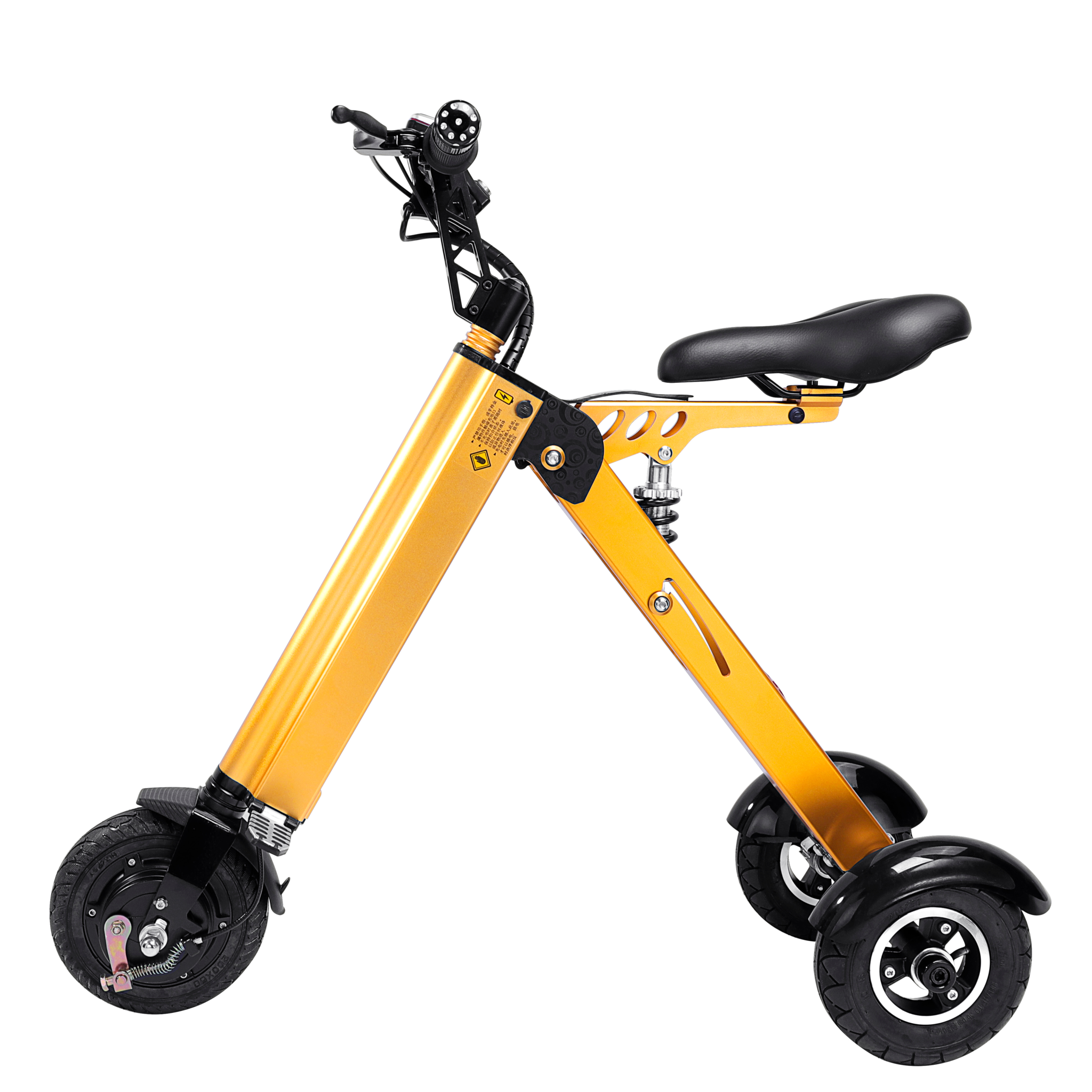 Ultralight Electric Foldable Smart e Scooter - 250W - 8 inch - 3 Wheels - Pearl Gold