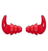 Voguish Bouchons d'oreilles en silicone 2 couches - Bouchons d'oreilles Bouchons d'oreilles pour dormir Voyage Natation - Isolation anti-bruit douce - Rouge - Copy