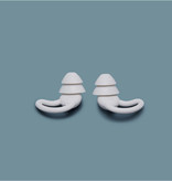 Voguish Tapones para los oídos de silicona 3 capas - Tapones para los oídos Tapones para los oídos para dormir Viajes Natación - Aislamiento suave antirruido - Blanco