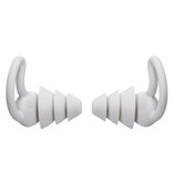 Voguish Silicone Ear Plugs 3 Layers - Earplugs Earplugs for Sleeping Travel Swimming - Soft Anti Noise Isolation - White