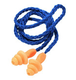 Stuff Certified® Tapones para los oídos de silicona con cordón para el cuello - Tapones para los oídos Tapones para los oídos para dormir Viajes Natación - Aislamiento suave antirruido - Azul