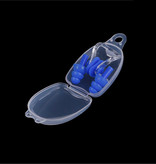 Stuff Certified® Tapones para los oídos de silicona con pinza para la nariz / pinza para la nariz - Tapones para los oídos Tapones para los oídos para nadar - Azul