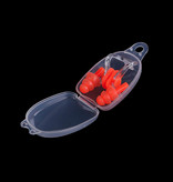 Stuff Certified® Silikonowe zatyczki do uszu z klipsem na nos / klips na nos - Zatyczki do uszu Zatyczki do pływania na nos - Czerwone