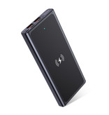 Kuulaa Bezprzewodowa Ładowarka Qi 10 000 mAh + Akumulator Awaryjny Power Bank - Bezprzewodowa Ładowarka PD QC3.0 Czarna