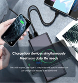 Kuulaa Cargador inalámbrico Qi de 10,000 mAh + batería de batería de emergencia Power Bank - PD QC3.0 Cargador inalámbrico Pad Negro