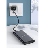 Kuulaa Bezprzewodowa Ładowarka Qi 10 000 mAh + Akumulator Awaryjny Power Bank - Bezprzewodowa Ładowarka PD QC3.0 Czarna